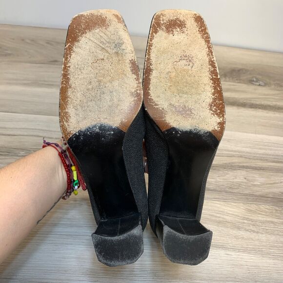 Stuart Weitzman | Minimalist Academia Gray Square Toe Block Heel Size 8.5 B - Picture 8 of 12